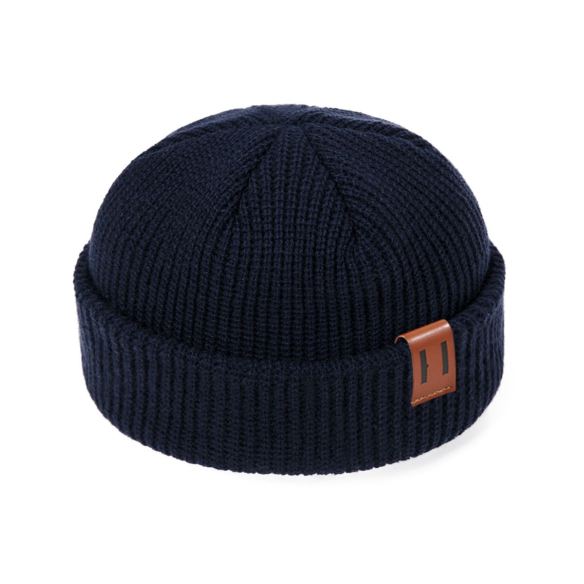 Dames meisjes wintermutsen gebreide wintermutsen skullies halve meloen mutsen heren warme mutsen unisex gorras: Marine