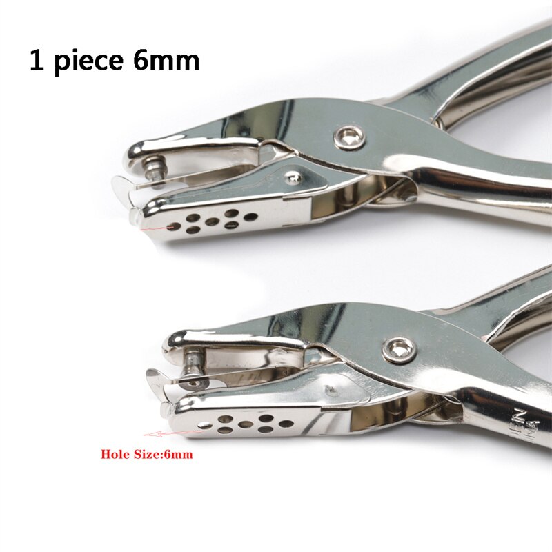 1 stück metall-handlocher für bastelpapier, einzellocher für ohrringe, halsketten, scrapbooking, 3/6mm lochgrößen: 6mm