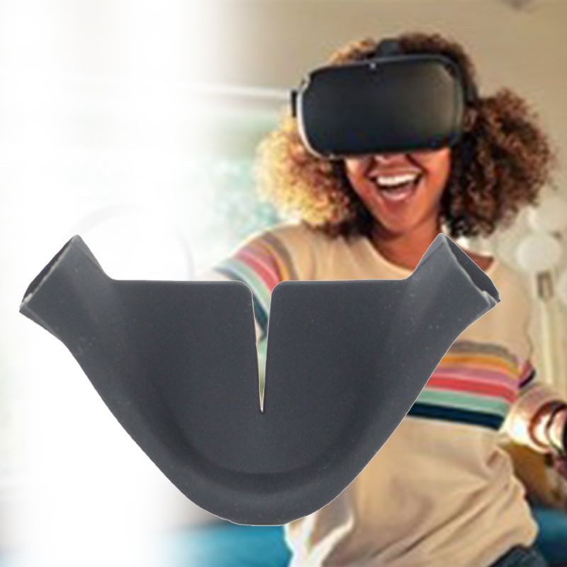 Masque pour les yeux en Silicone noir coussin de protection pour le nez masque pour les yeux monture de Support pour casque VR pour Kit d'accessoires Oculus Quest