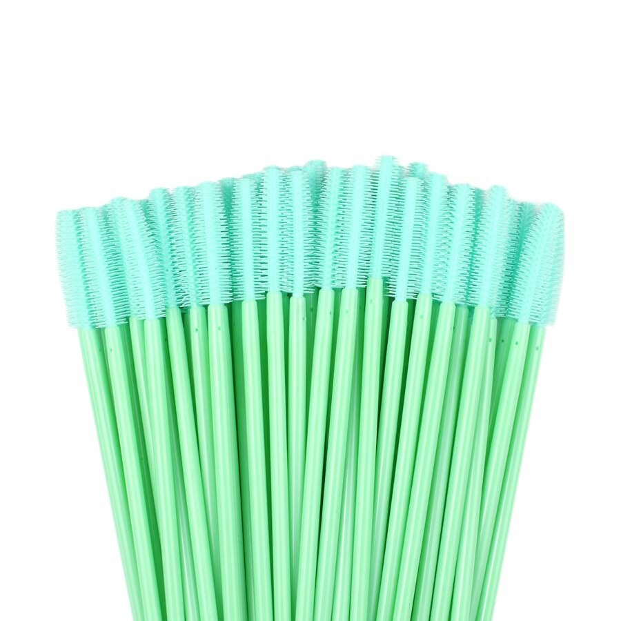 Brosse à sourcils en Gel de Silicone pour femmes, 500 pièces, peigne, Mascara, baguette, Extension de cils, bâton de Mascara, beauté: 500pcs Mint Green