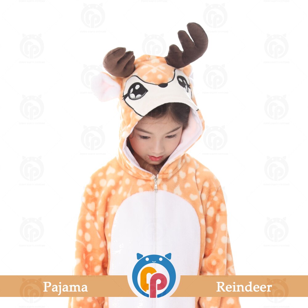 Christmas Halloween costume children cute animal christmas reindeer costume home clothes animal pajamas cosplay costum: S