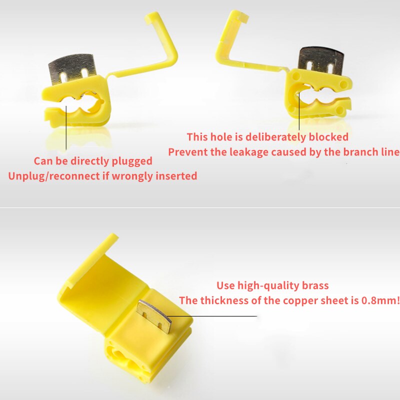 1/5/10pcs T-shaped terminal blocks,electrical connector connection clamps,quick-free stripping plugs,cable connector plug crimps