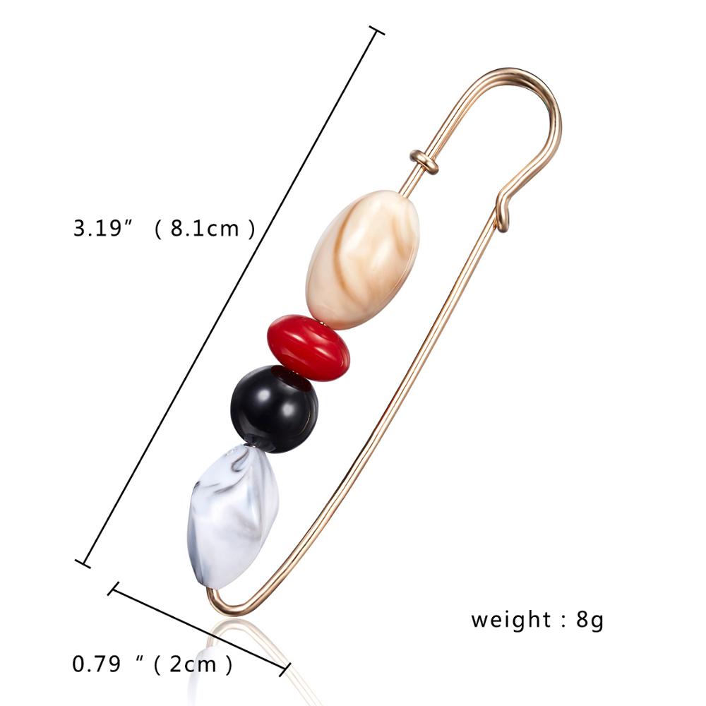 RINHOO 1PC Clothing Imitation Pearl Large Pin Cardigan Sweaters Brooch For Women Girls Suit Pins Corsage Scarf buckle