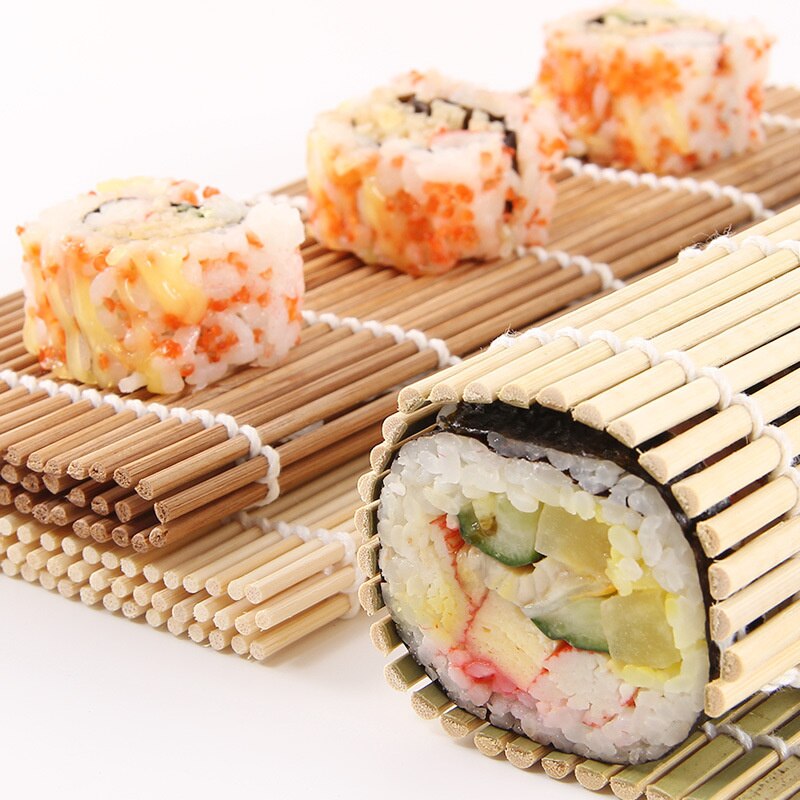 Bamboo Sushi Rolling Mat Sushi Maker Kit Japanese Sushi Tools Bento DIY Tool Kitchen Gadgets Nori Seaweed Rice Roll Maker