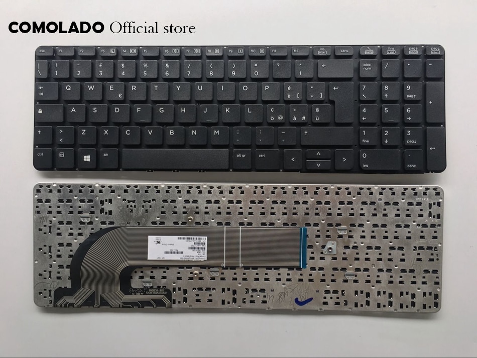 Italiano Portguese Bélgica español turco nórdicos teclado para HP PROBOOK 450 G0 G1 470 455 G1 450 G2 455 G2 470 G0 G1 G2 S15 S17: Negro