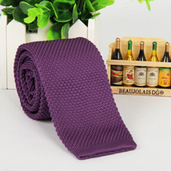 Men\'s Solid Tie Knit Knitted Tie Plain Necktie Narrow Slim Skinny Woven Tie: P
