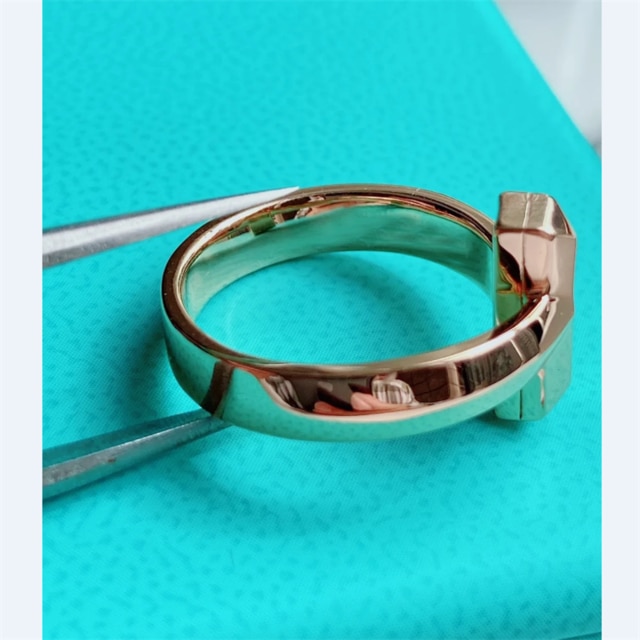 TIF T1 pure silver 925 women's classic ring, accessories make you more attractive and bright: 10 / Rose Gold