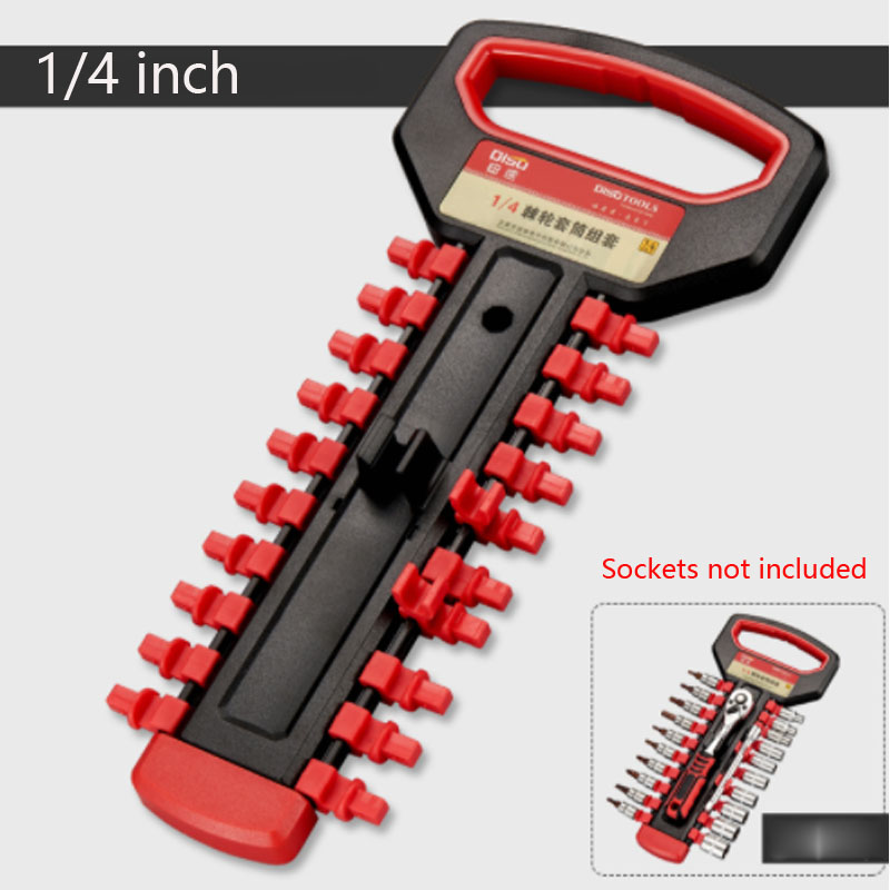 1/4" 3/8" 1/2" Socket Wrench Storage Rack Mountable Sliding Stand Socket Wrenchs Holder for Ratchet Wrench And Socket Storage: Sky Blue