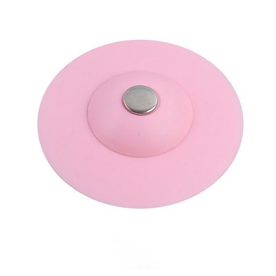 Kitchen Accessories Cleaning Tools Wash Basin Drain Drain Plug Water Stop Valve Kitchen Sink Bathroom Sewer Kitchen Gadgets: Pink