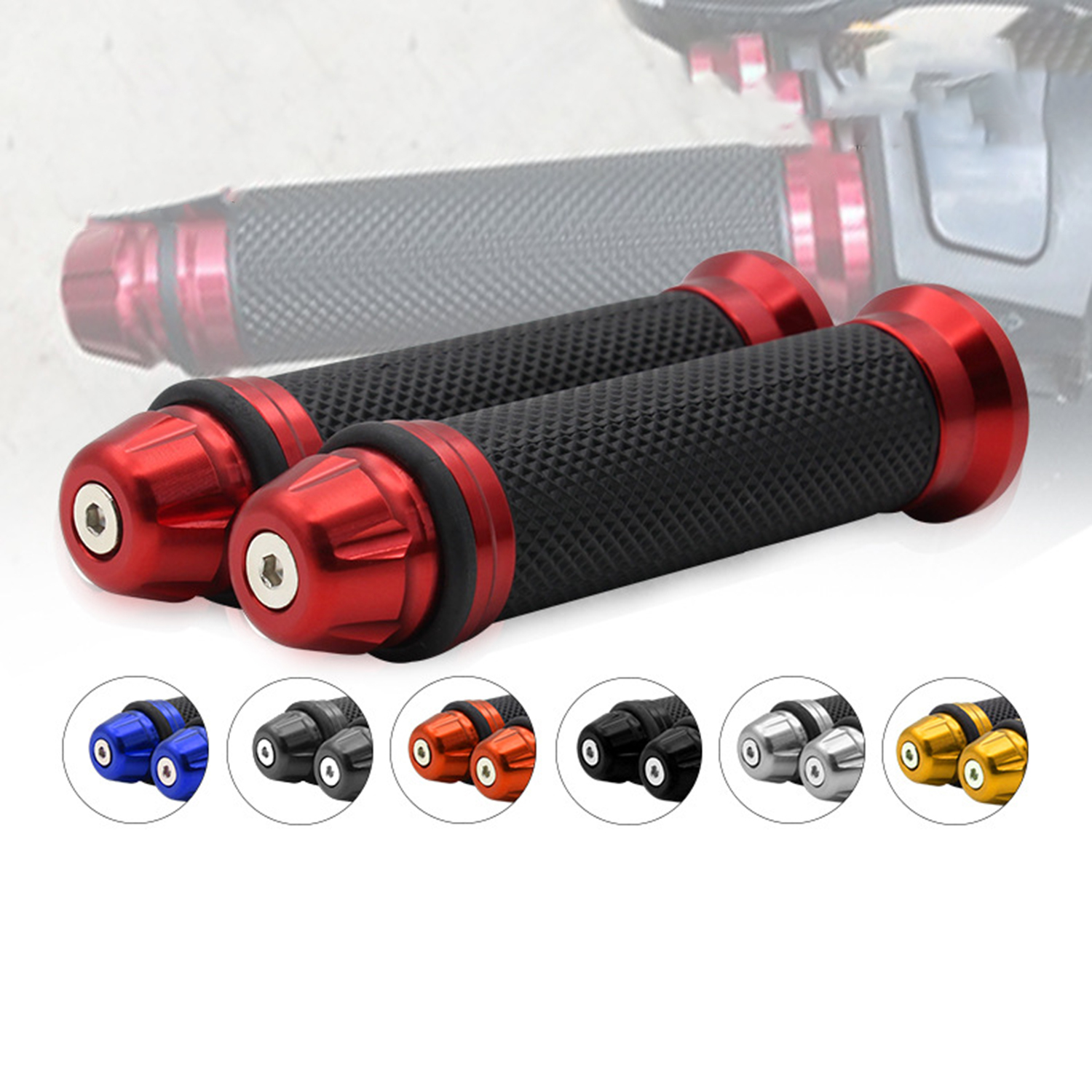 1 paio manubrio moto rosso per manubrio moto ATV manopole leve manubrio parti di attrezzature moto