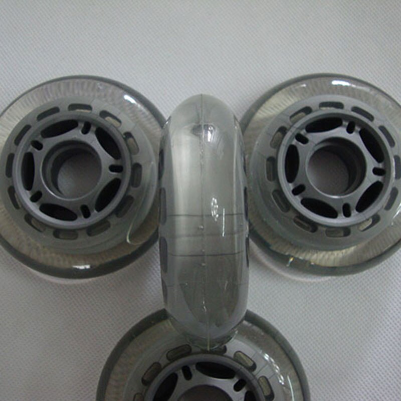 Indoor/Outdoor Roller Skate Wheels LED Light Up Inline Skate Wheels 72mm/ 76mm/80mm Inline Skates Replacement Wheel Flash Luminous Wheels 8 Pack,Green,76mm