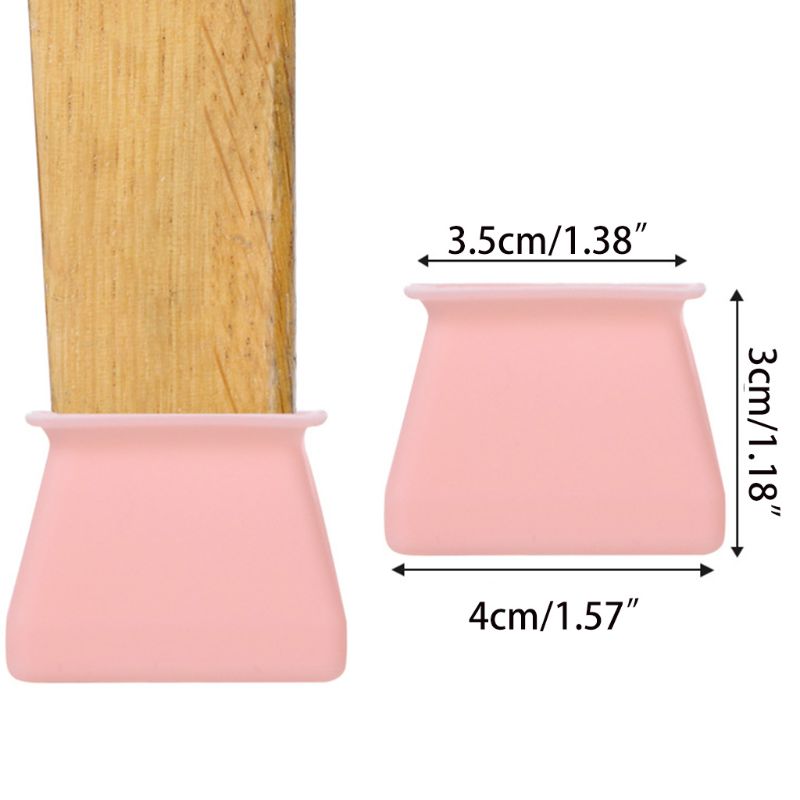 Housse de Protection en silicone pour meubles, 4 pièces, pieds de Table antidérapants pour pieds de chaise, pièces de Protection de sol