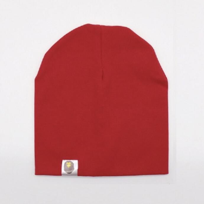 Winter Baby Girls Hats Scarf Set Soft Warm Children Pompom Accessories For 0-2 Years Kids Spring Autumn Caps: A Red