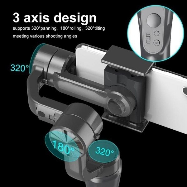 3-Axis Handheld Gimbal Stabilizer Mobile Phone PTZ Camera Anti-shake Gyroscope Video Camera Electronic Smartphone Stabilizer
