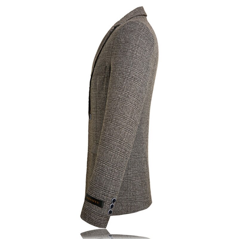 Slim Fit homme Blazer Décontracté Simple Bouton Hommes Vestes de Costume À Carreaux D'affaires Vestes Blazers,terno masculino