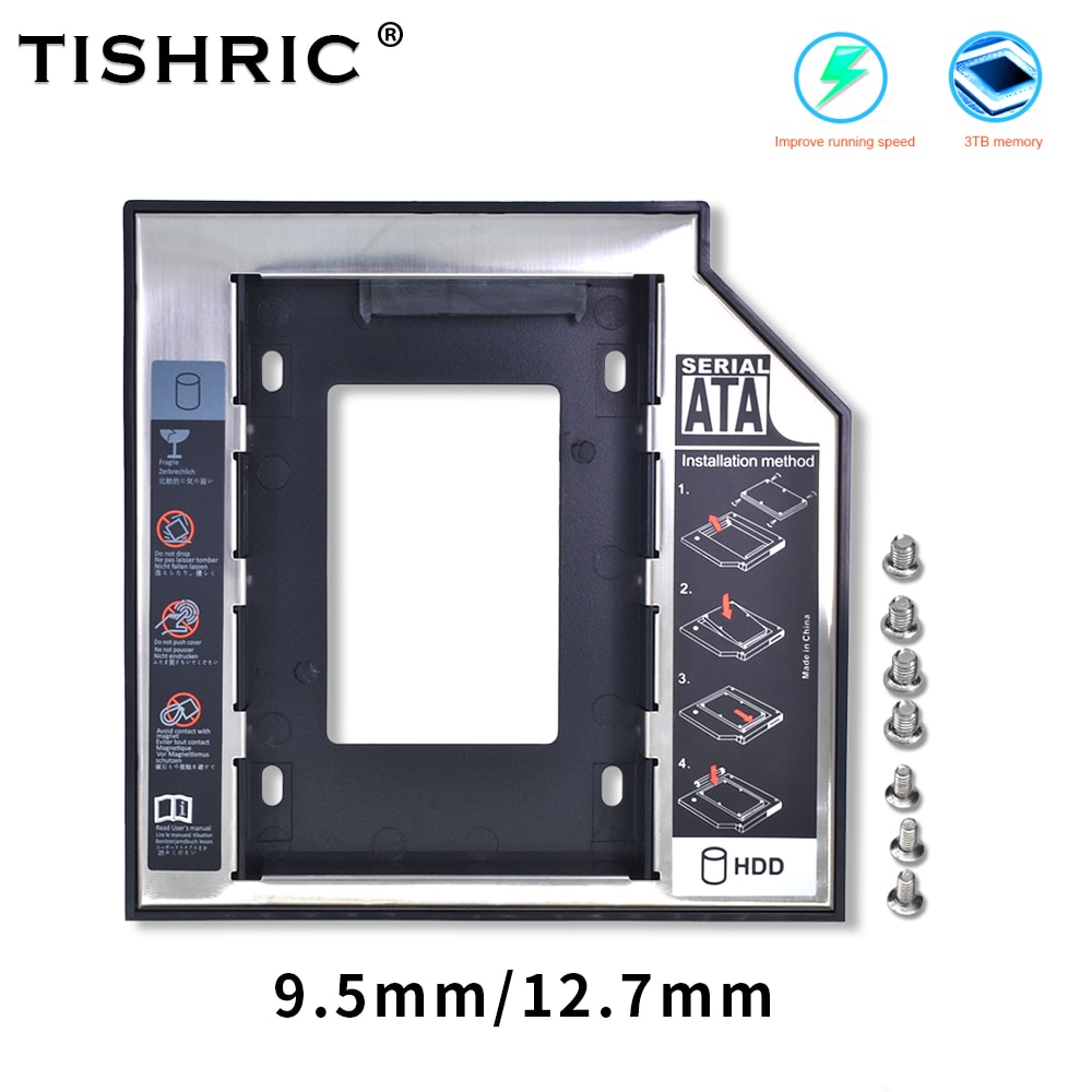 Tishric Sata Hdd Caddy Ssd 9.5Mm 12.7Mm Hdd Behuizing Harde Schijf Behuizing Hard Disk Case Voor Laptop CD-ROM DVD-ROM Optische Bay