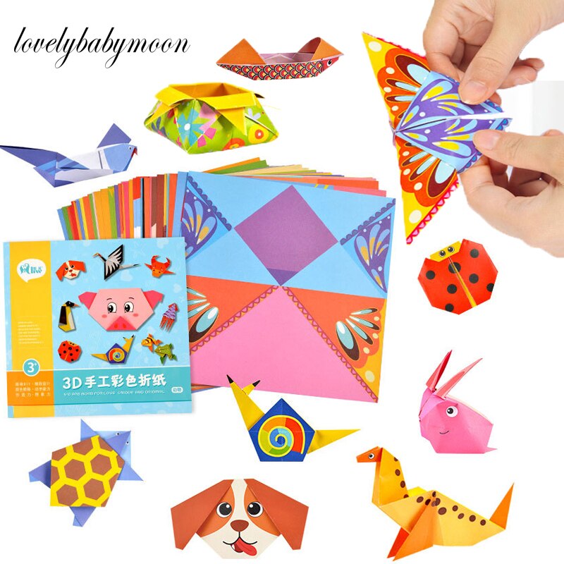 3D Diy Kind Speelgoed Origami Cartoon Dier Boek Speelgoed Kids Diy Paper Art Baby Vroeg Leren Onderwijs Speelgoed