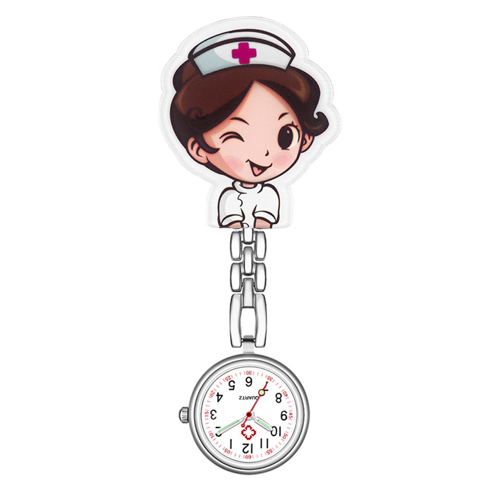 Waterdicht Retro Mini Student Meisje Opknoping Horloge Digitale Quartz Clip Type Fob Nurse Doctor Horloge Opknoping Vrouwelijke Dame Lichtgevende
