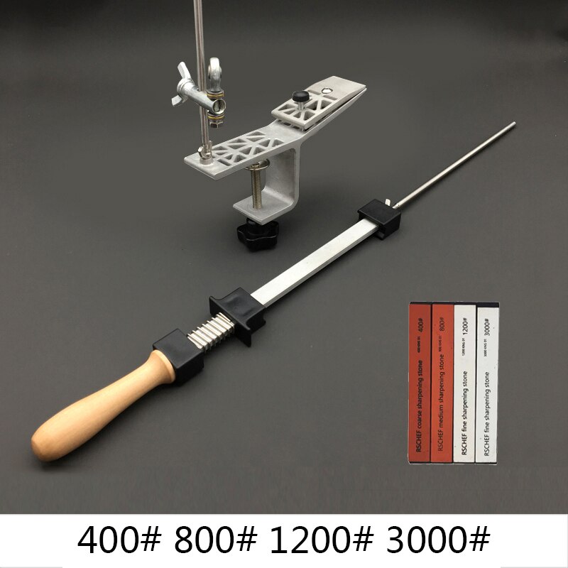 Fixed Knife Sharpener Sharpening stone Kitchen Sharpening system Angle Honing Diamond Grinder 80-3000# Whetstone: GT-D-4R