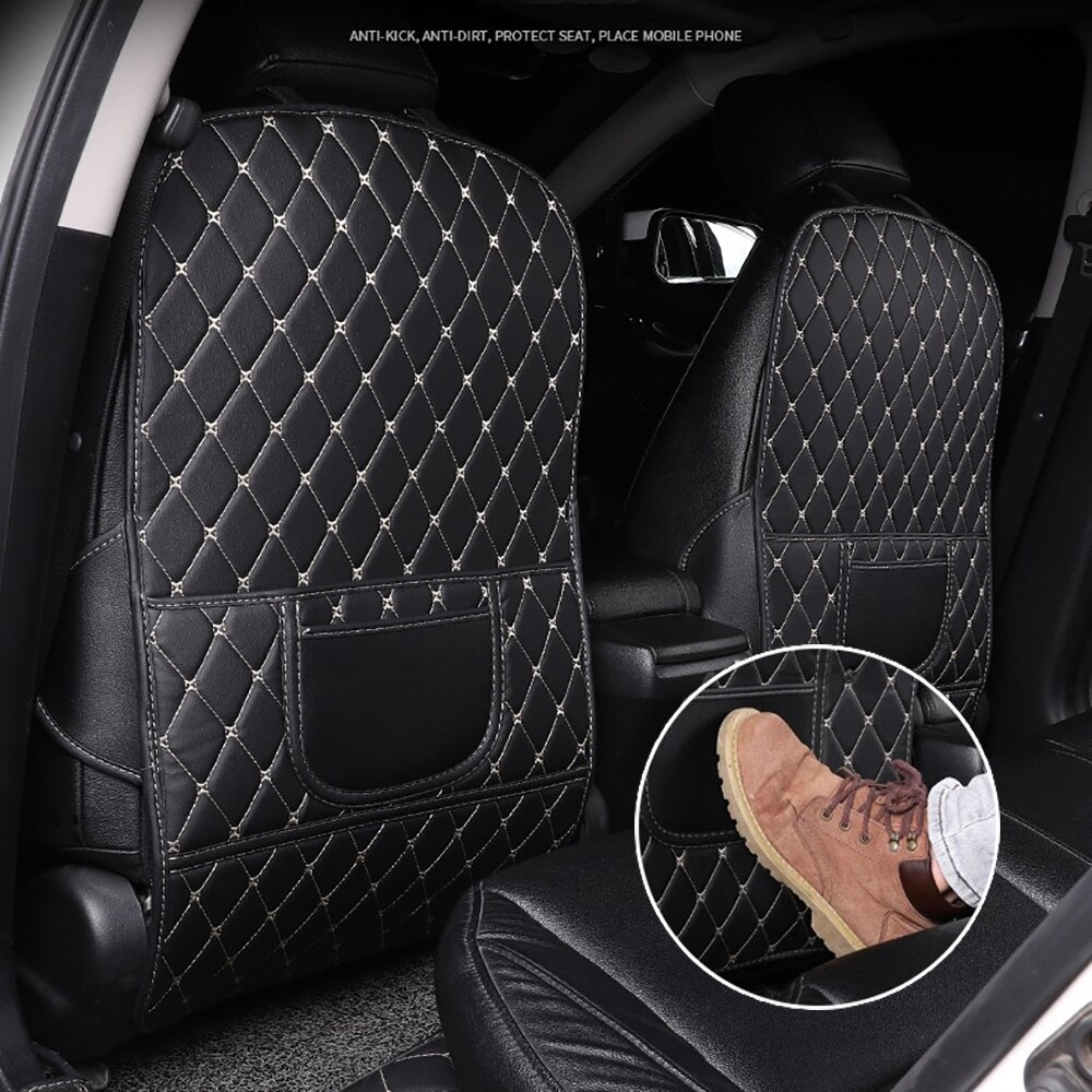 Anti-Kind-Kick Pad Voor Auto Pu Leather Seat Back Protector Cover Waterdichte Universele Accessoires Interieurs Anti Modder vuil Pads