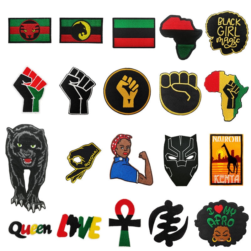 Zwart Leven Kwestie Anti Racist Geborduurde Ijzer Op Patch Ik Kan Niet Ademen