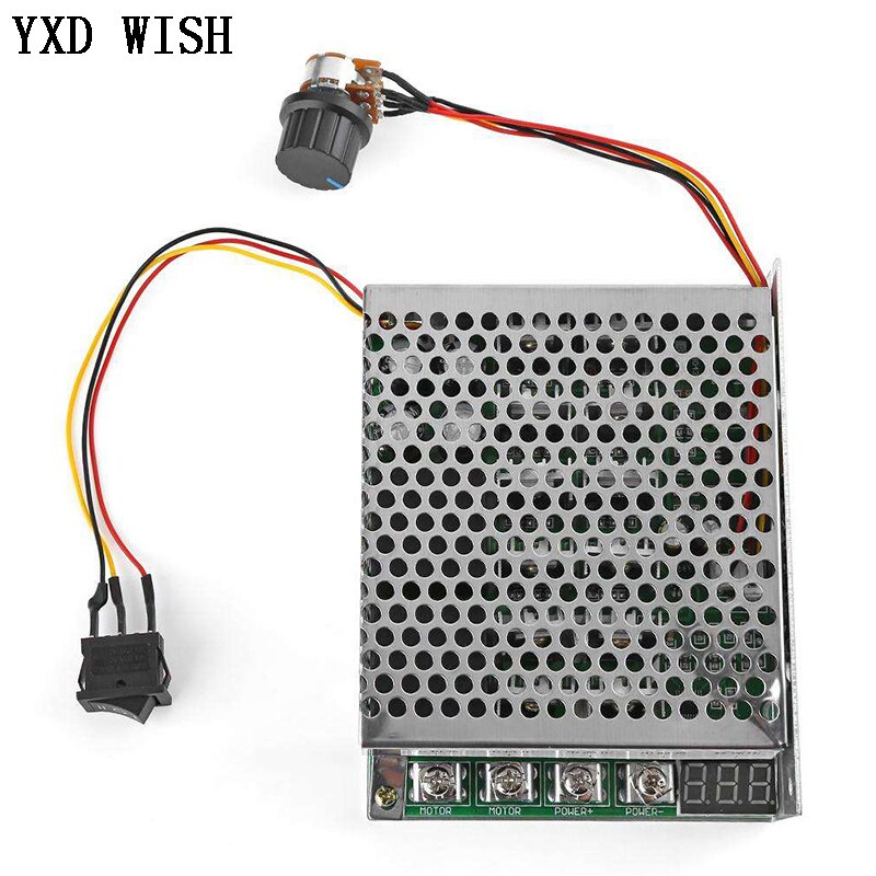 PWM Motor Speed Controller DC 10-55V 60A Speed Controller CW CCW Reversible Switch Digital Display 12 V Motor Speed Controller