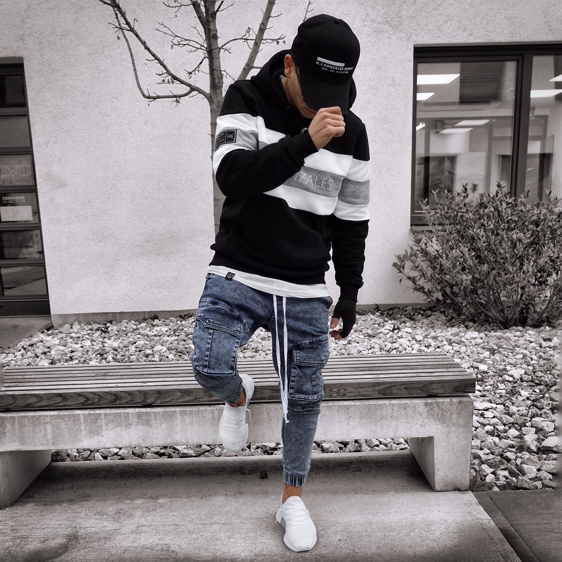 Herre jeans med sidelommer denim herre bukser slim fit jeans herre slim elastiske talje bukser calca motociclista
