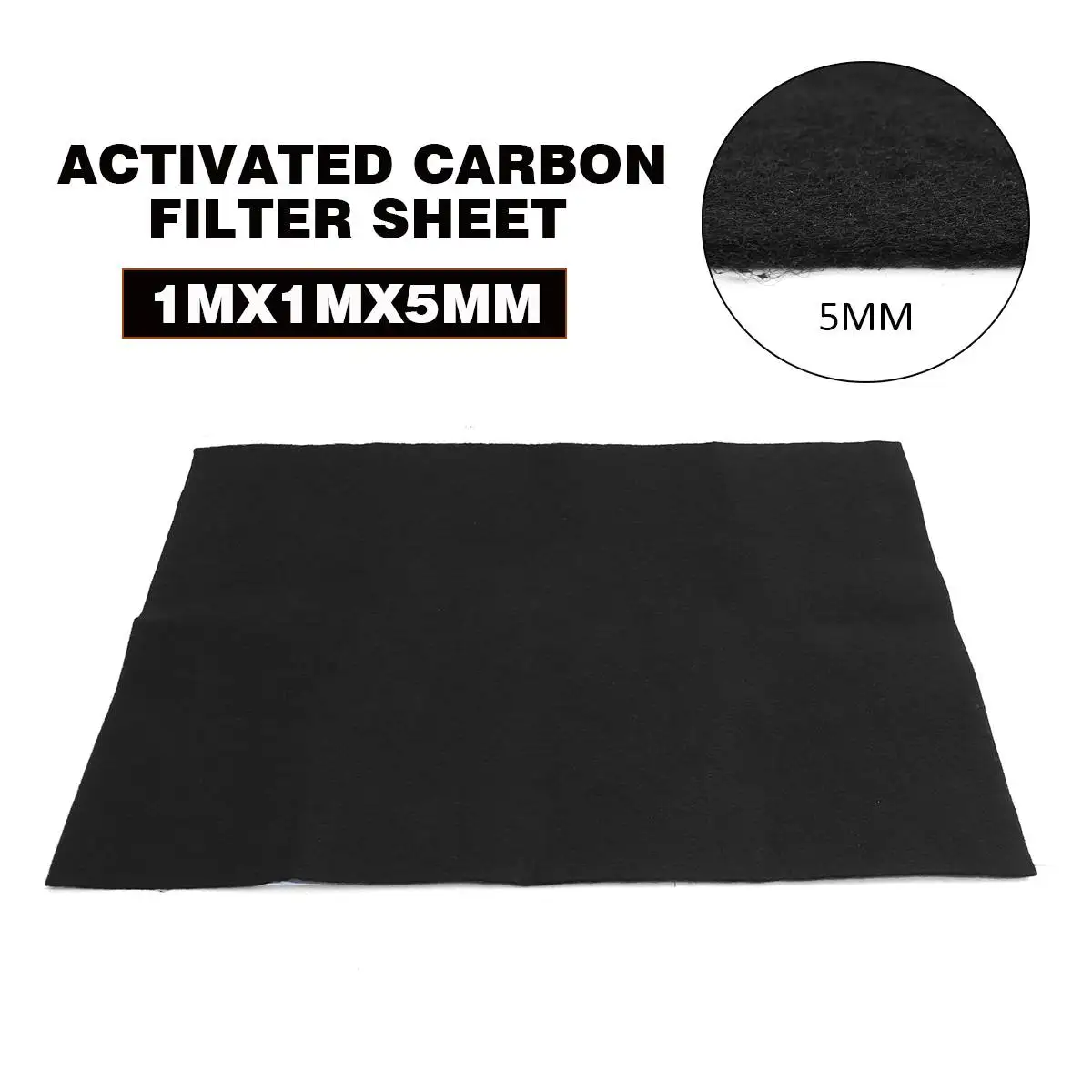 Filtre HEPA universel en mousse de charbon actif, 1 pièce, 1m x 1m, accessoires pour supporter ficateur d'air, tampon en feuille éponge: Gris clair