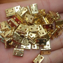 20 unids/set de bisagras de para casa de muñecas Mini Metal 1/12 con clavos para muebles en miniatura decoración del hogar Uso De puerta herramientas accesorio