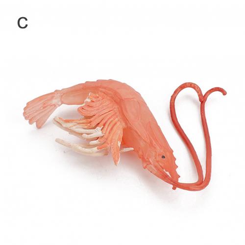 Marine Life Ocean Sea Animals Grouper Shrimp Squid Starfish Simulation Ornament: C