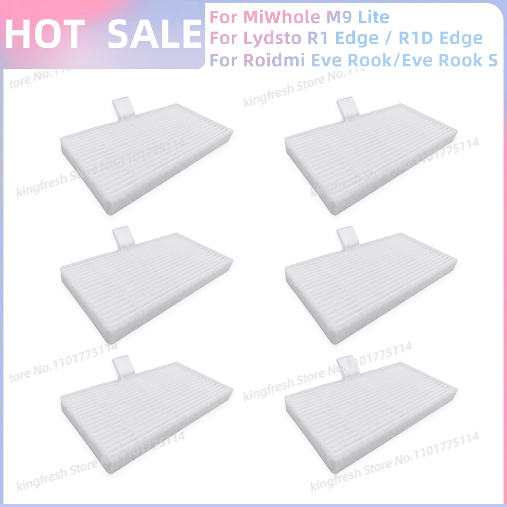 Compatible con Lydsto R1 Edge / R1D Edge, ILIFE V20, Laresar L10, MiWhole M9 Lite, Vyzzle D10, Roidmi Eve Rook / Eve Rook S Piezas Filtro HEPA Cepillo Lateral Trapo de Limpieza: Borgoña