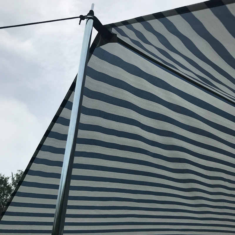 White Adjustable Tarp Poles Sun Shelter Flysheet Support Rod 2M