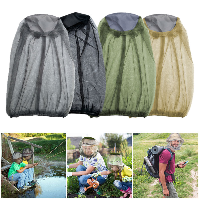 Safe Comfortable Single Head Mosquito Net Shield Cover For Camping Climbing Walking Hiking Fishing Travelling Home Outdoors Tool