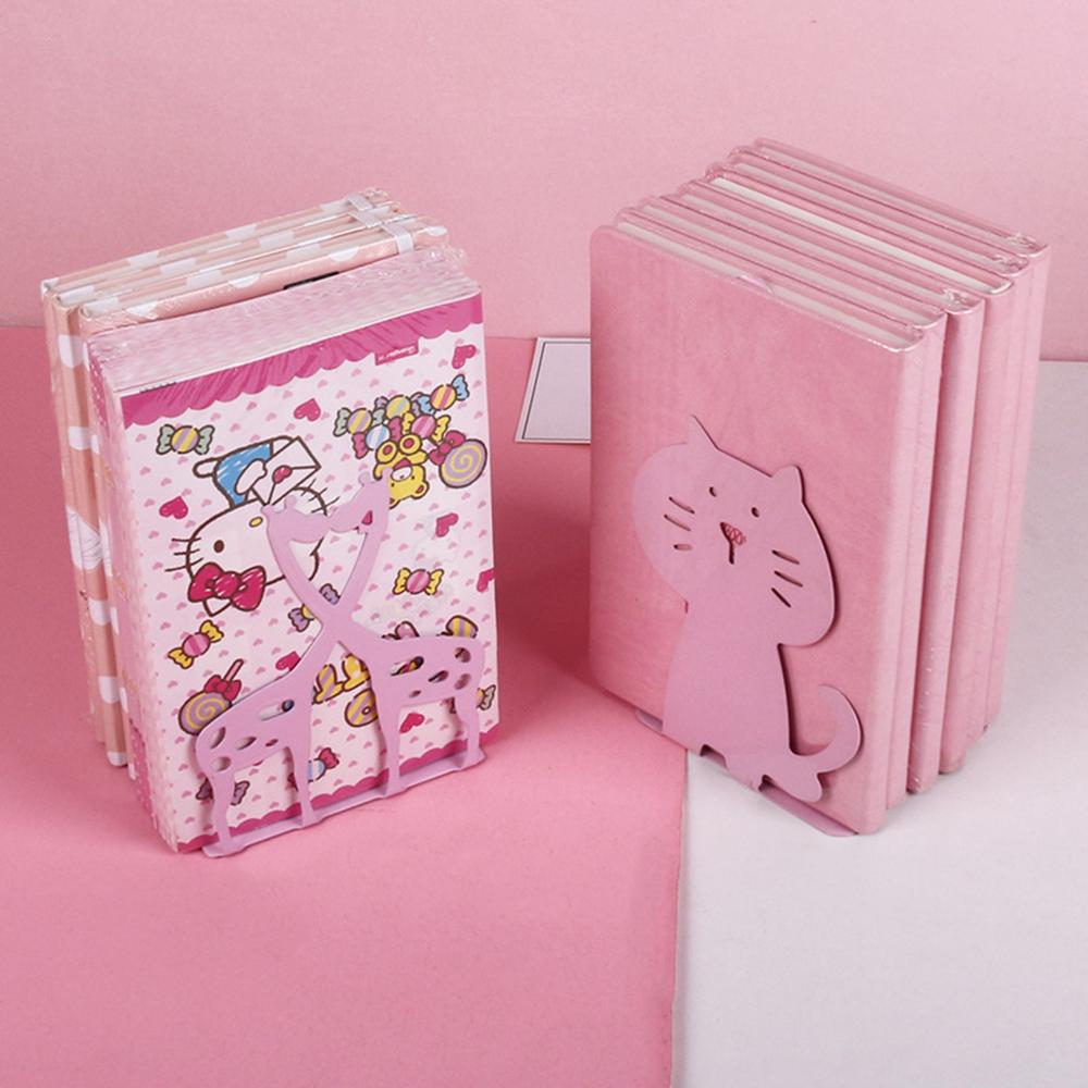 1 Pair Cartoon Animal Bookends Book Stand Support Desktop Office Magazine Organizer Rack Shelf Holder