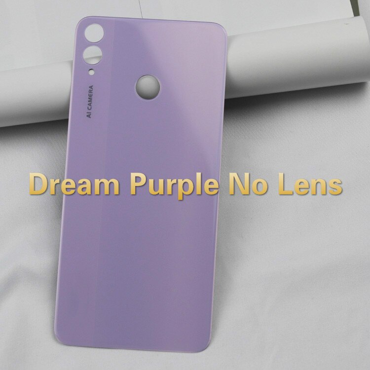 For Huawei Honor 8X Back Battery Cover Glass Panel Rear Door Housing Case With Camera Lens For Honor 8X Back Cover JSN-L21: Dream Purple No Lens