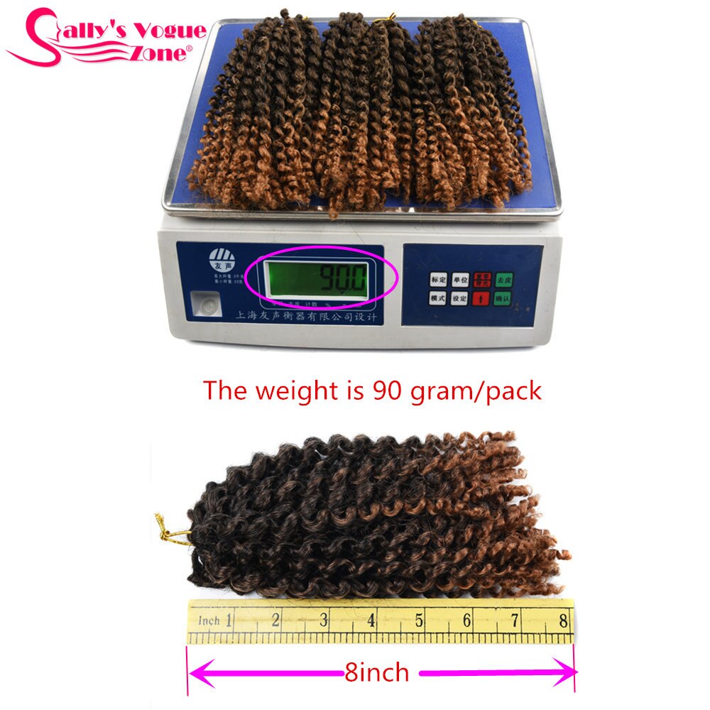 3 unids/set trenzas de ganchillo sintéticas Marley trenza Marlibob Ombre negro marrón púrpura rizado Crochet Jumbo trenzado extensiones de cabello