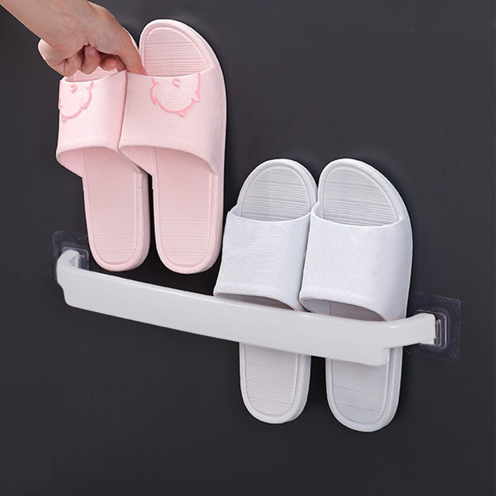 Toallero portátil montado en la pared, estante de toalla de baño, soporte de rollo, gancho colgante, organizador de baño, , 1 ud.