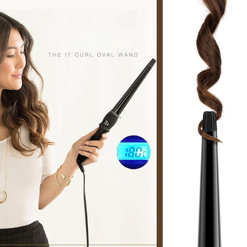 19/25/32mm Ceramic Styling Tools Electric Hair Curling Iron Hair Waver Cone Hair Curler Roller Curling Wand 20#823