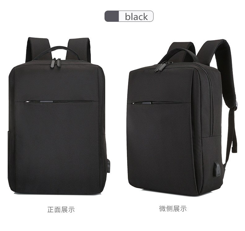 Mochila anti-roubo mochila 15.6 Polegada portátil usb mochila saco de escola: black