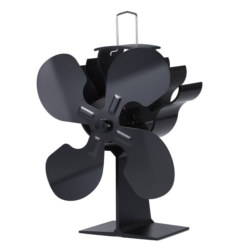 Stove Fan 4 Blades Fireplace Fan Heat Powered for Wood Burning No Electronic Needed Efficient Heat Distribution Fireplace Fans