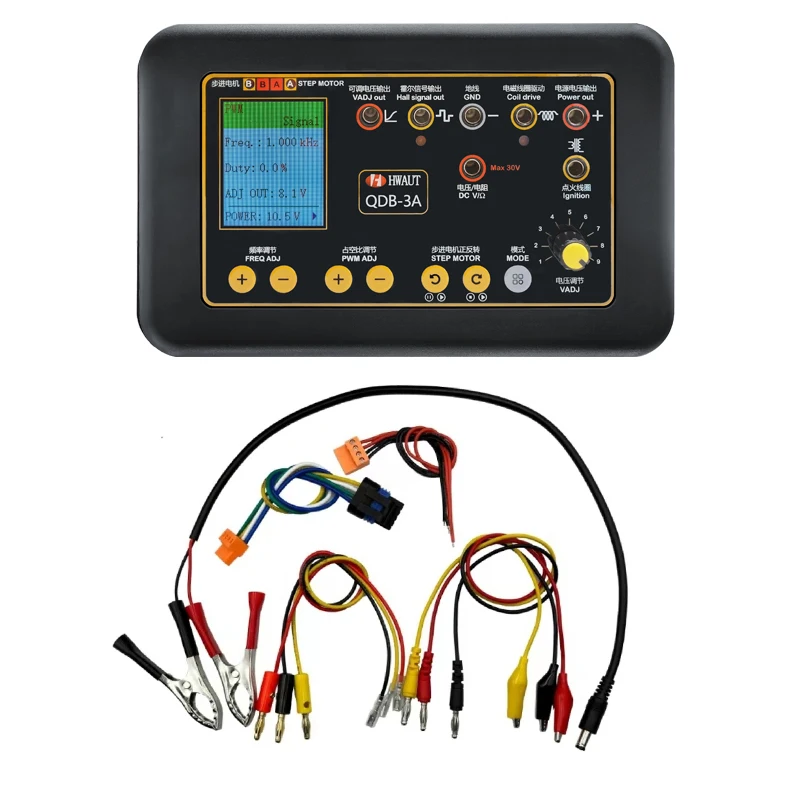 QDB 2A 3A 12~24V Ignition Coil Test Injector Tester Automobile Actuator Fault Detector Stepper Motor Instrument Diagnostic Tools: Default Title