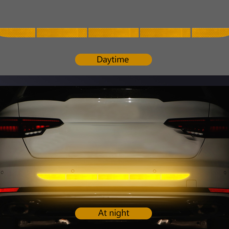 4 kleuren Auto Reflecterende Waarschuwing Sticker Nano Tape Strip Auto Kofferbak Reflecterende Waarschuwing Sticker Strip Bescherm Rijden Veiligheid Decor