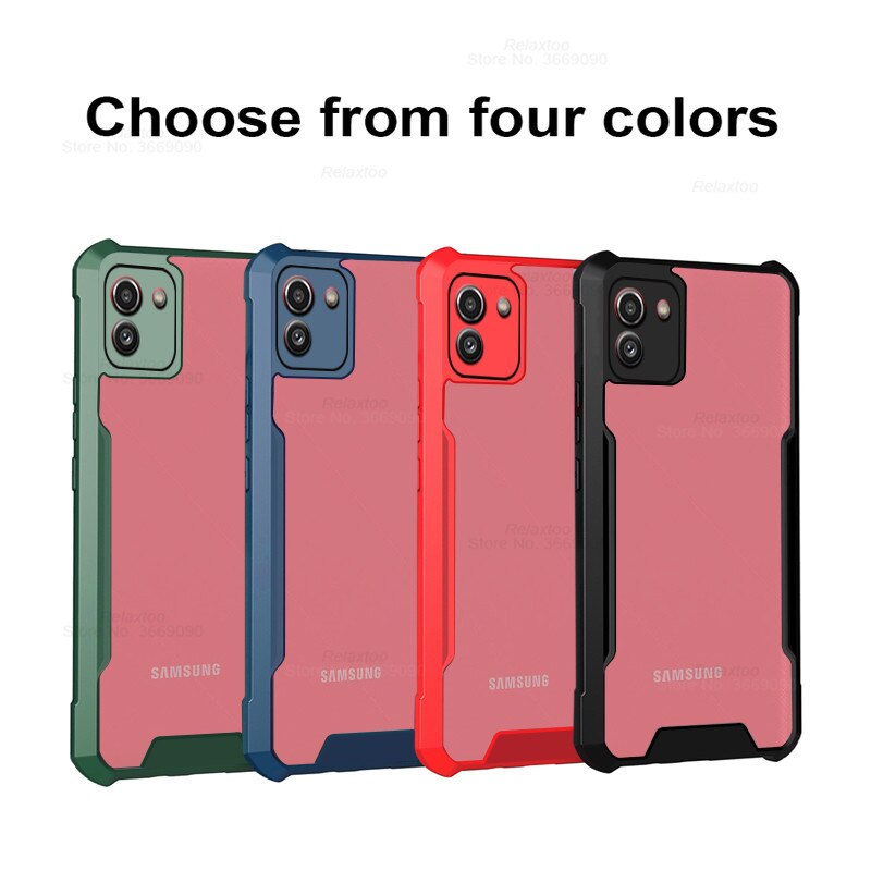 Przezroczysty akryl Heavy Duty tylna obudowa telefonu do Samsung Galaxy A03 S A 03 S 03 S 02S A02S SamsungA03 obudowa odporna na wstrząsy chroń Fundas