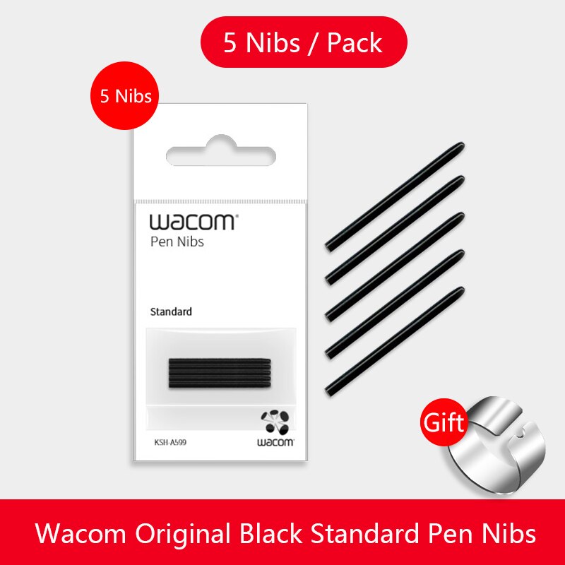 Wacom Standard Nibs / Hard Felt Nibs / Flex Nibs for Wacom Intuos Pens (5 Nibs / Pack)