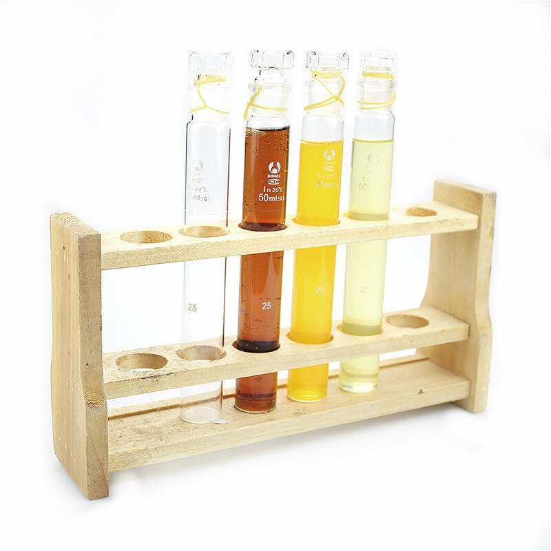 Wooden Rack For Colorimetric Tube Wooden Test Tube Holder Wood Stand Up To 6 Tubes 50ml Diameter 28 mm Laboratory Supplies