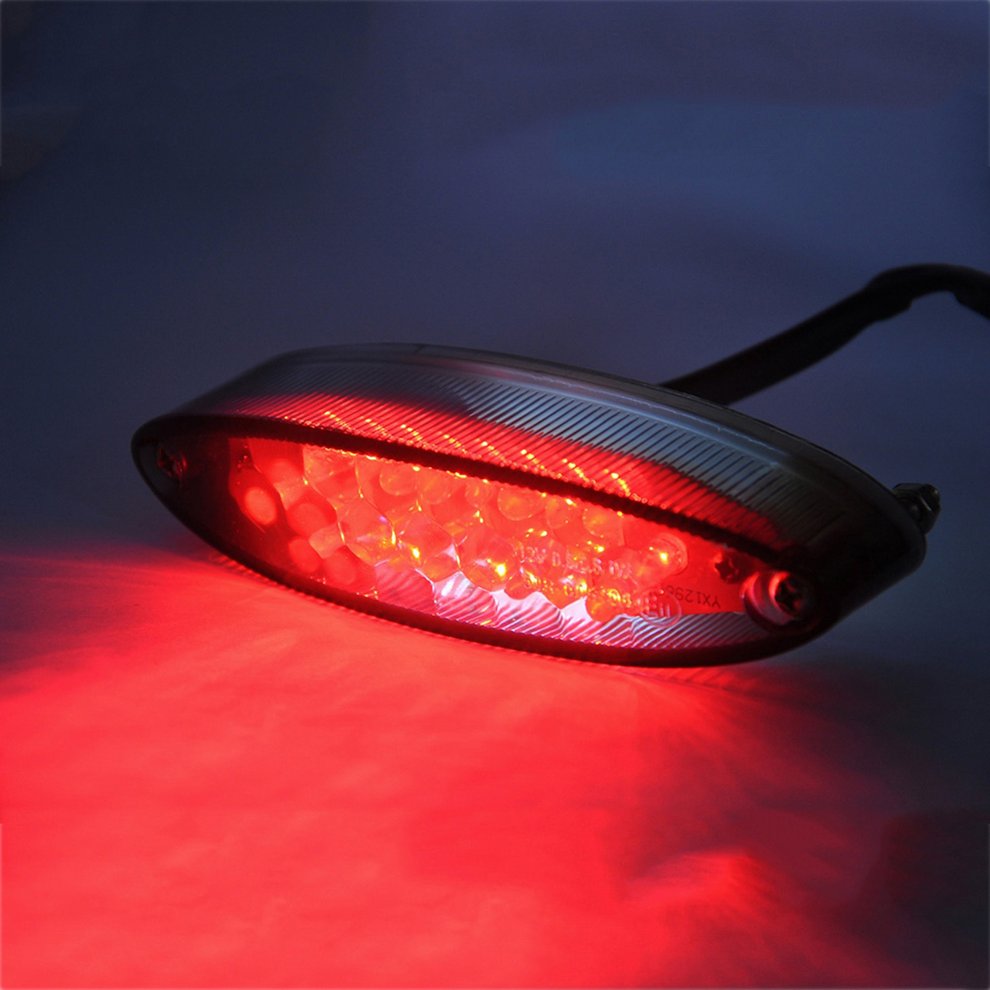 Universal motocicleta LED luz trasera freno lámpara indicadora motocicleta lámpara trasera accesorios decorativos