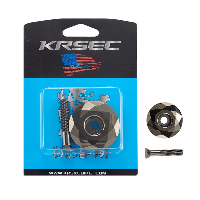 KRSEC 1pcs Mountain Bicycle Bowl Cover + Screw Stem Top Cap Cover Headset Screws Bicycle Cycling Accessories Set 3 colors