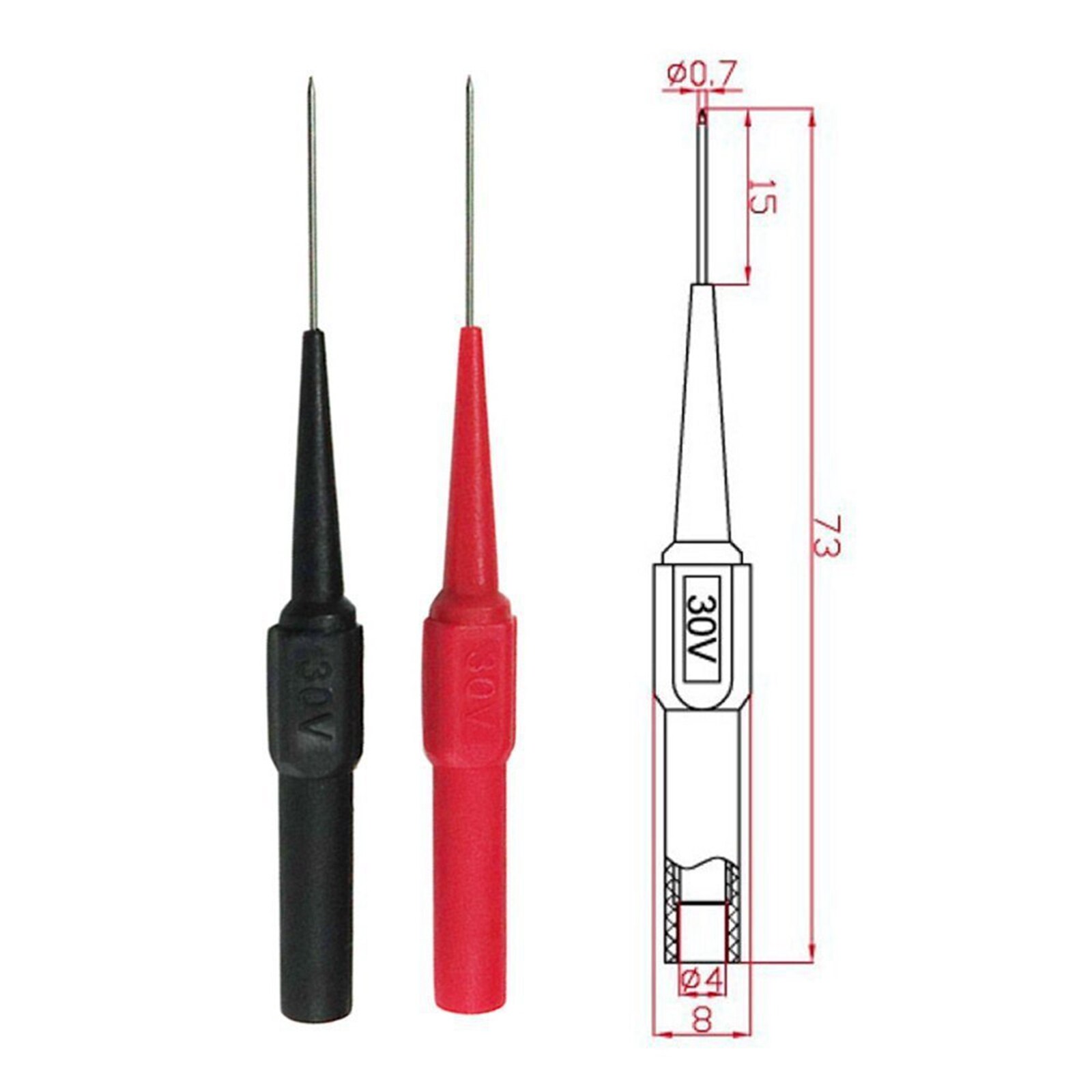10Pcs Test Probe Measuring Device Multimeter Clamp Test Probe Test Lead Test Probes Multimeters Parts