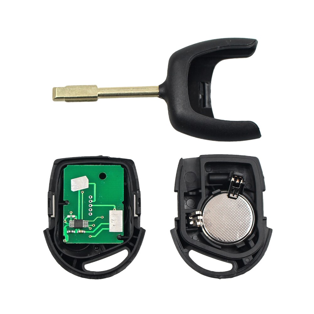 KEYYOU-llave remota de repuesto para coche Ford, transpondedor 4D60/4D63 de 433Mhz para Ford Focus Fusion Mondeo Galaxy, 3 botones, hoja FO21