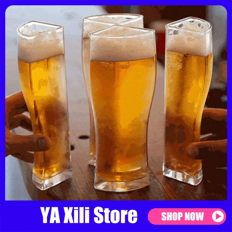 Super Schooner Beer Glasses Mug Cup Separable 4 Part Large Capacity Thick Beer Mug Glass Transparent for Club Bar Party